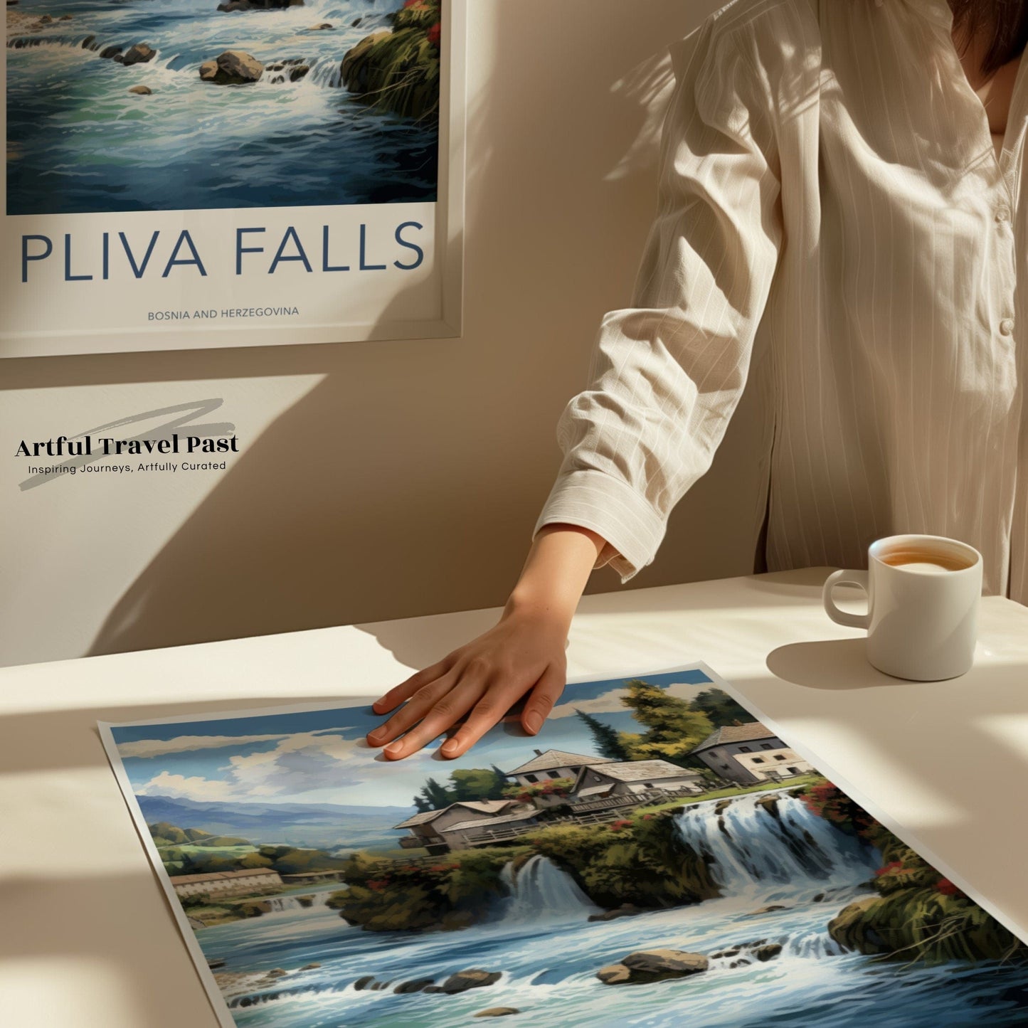 Pliva Falls Poster | Bosnia and Herzegovina Wall Art