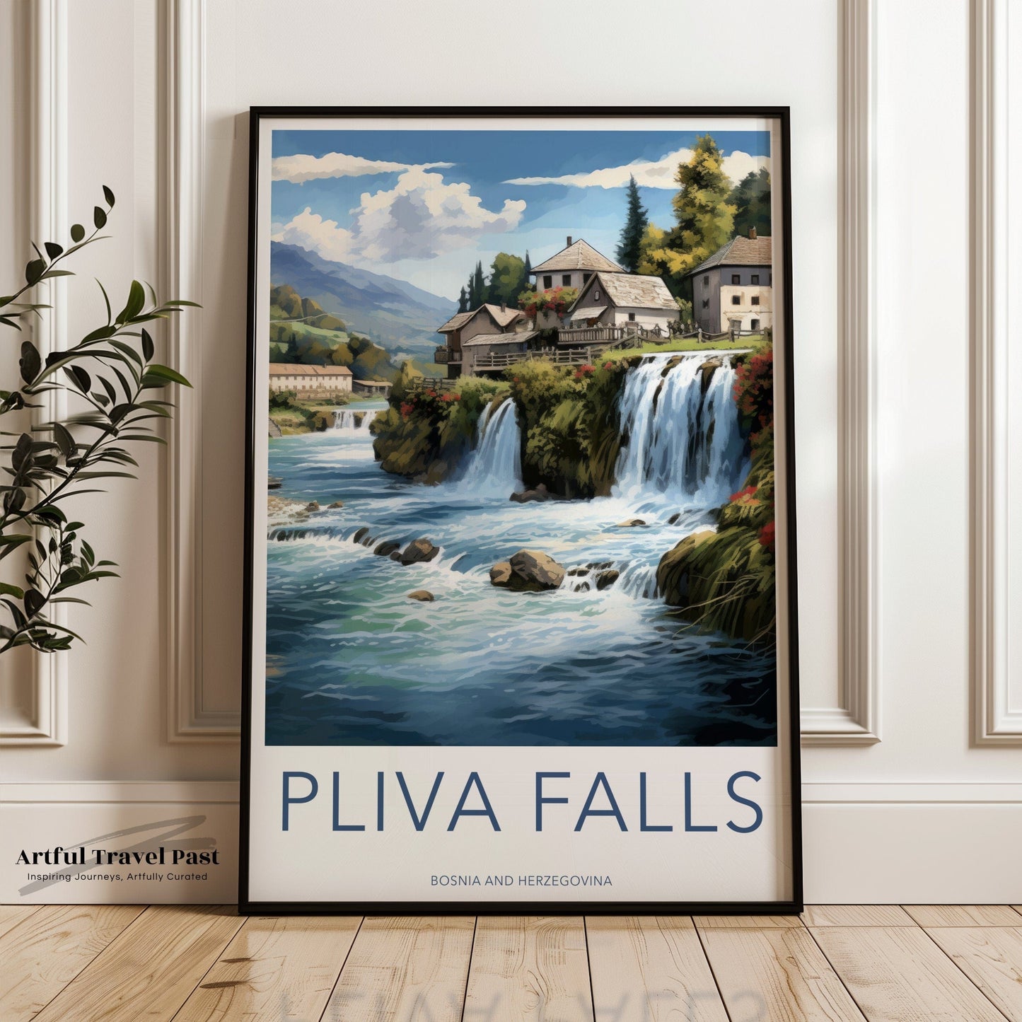 Pliva Falls Poster | Bosnia and Herzegovina Wall Art