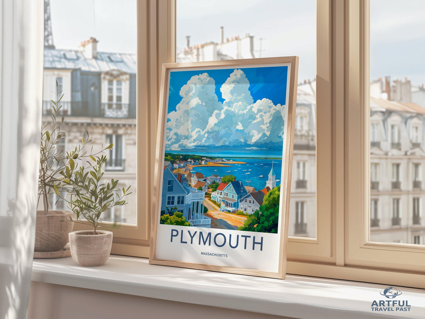 Plymouth Poster | Massachusetts Wall Art | America Decor