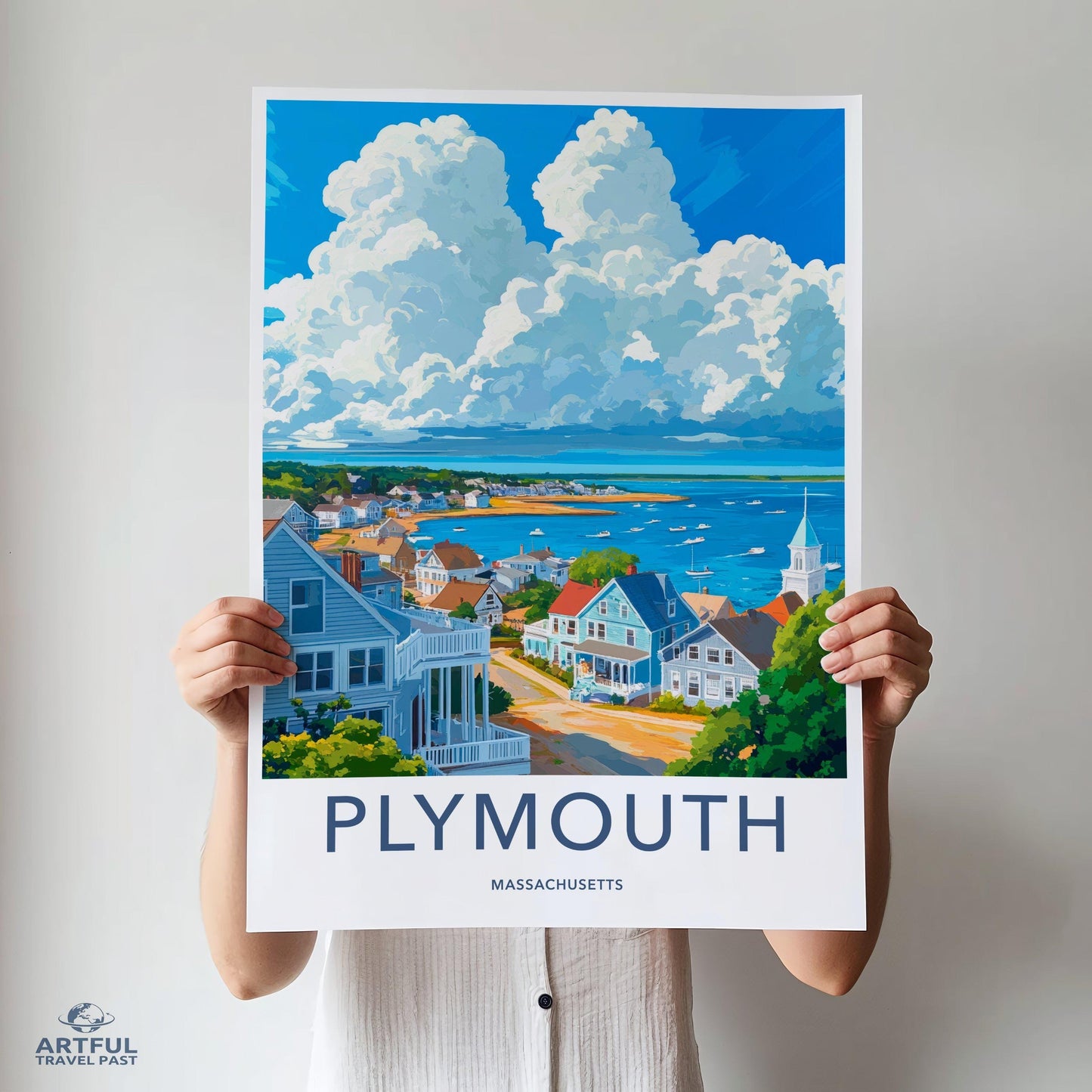 Plymouth Poster | Massachusetts Wall Art | America Decor