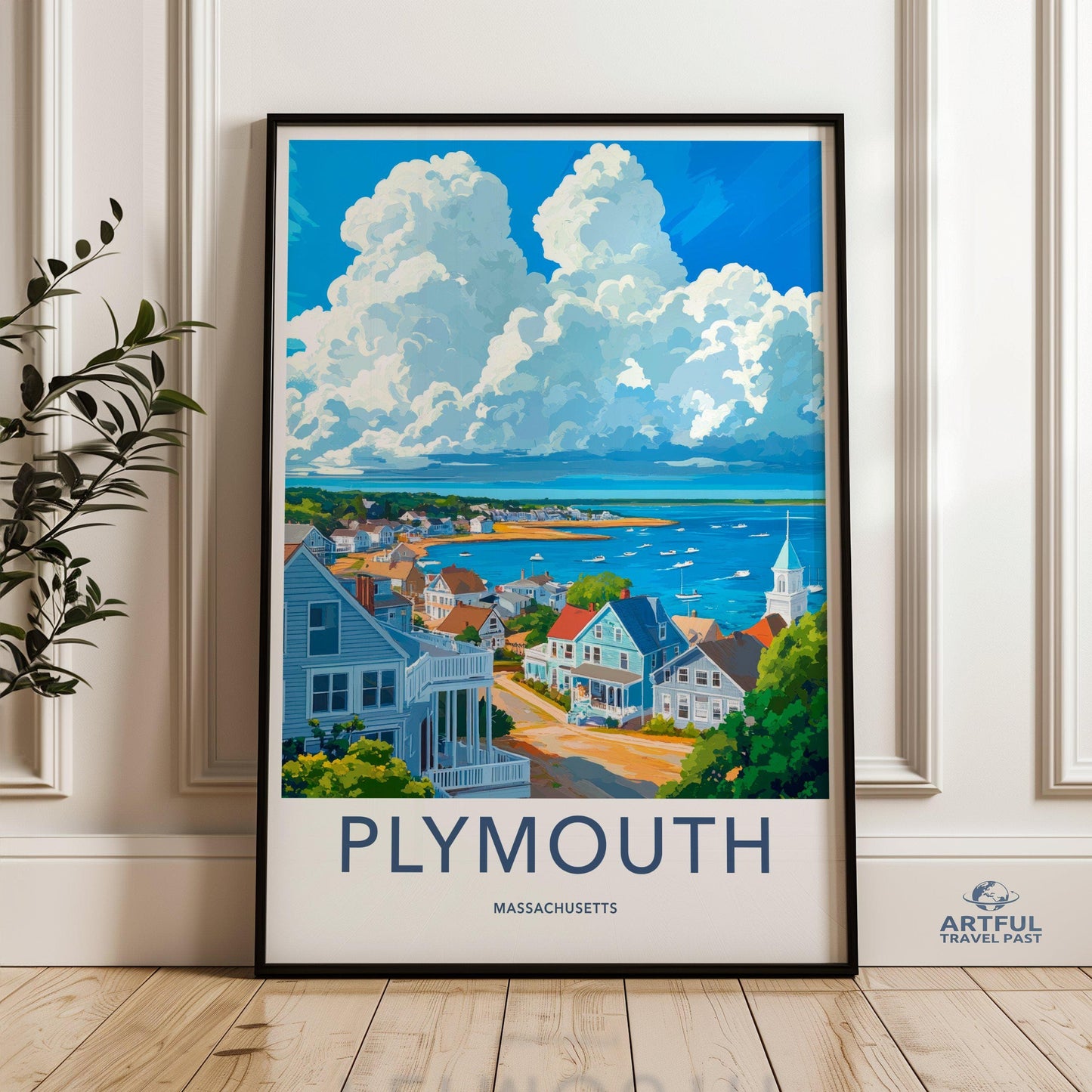 Plymouth Poster | Massachusetts Wall Art | America Decor