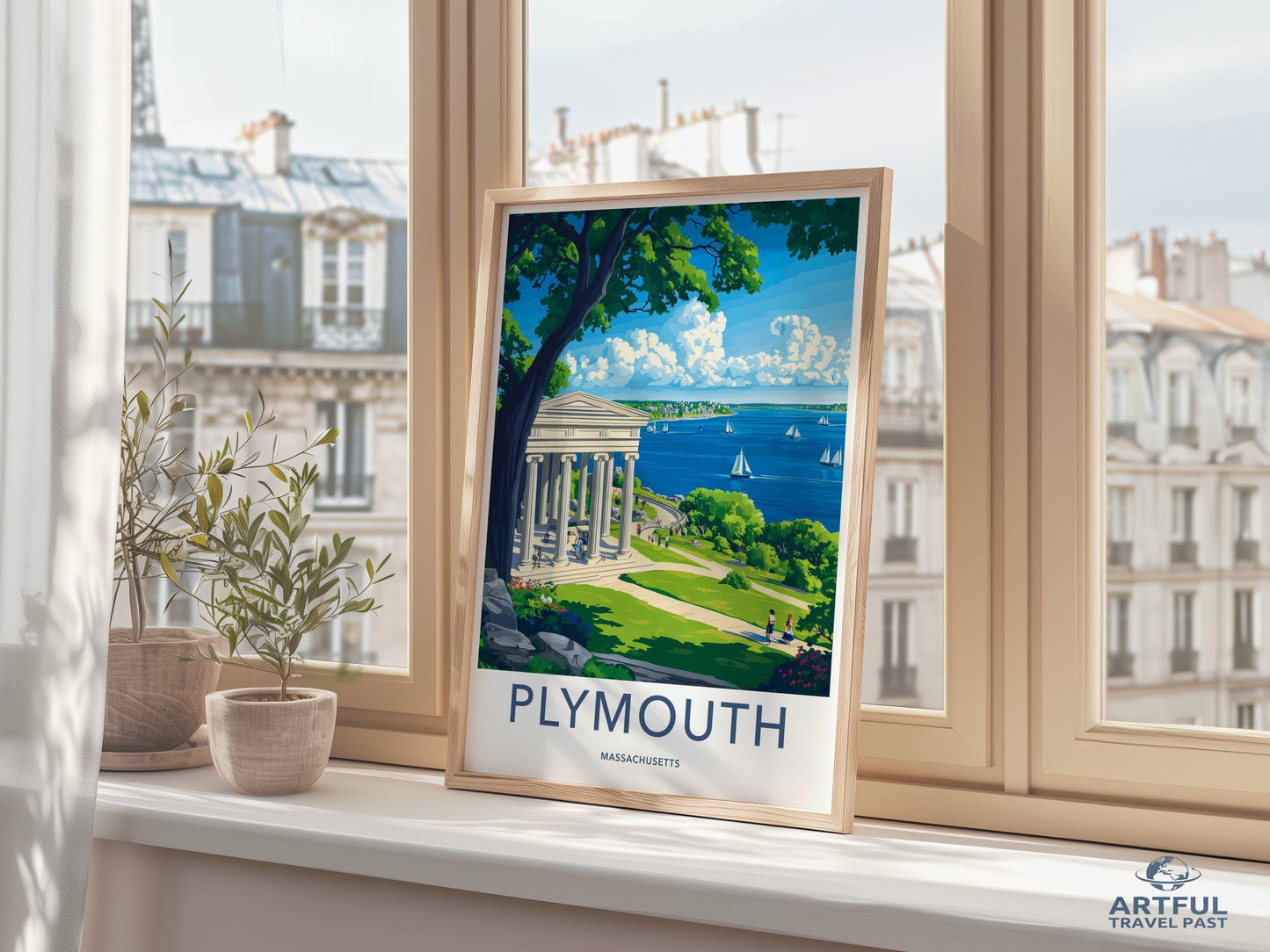 Plymouth Poster | Massachusetts Wall Art | America Decor