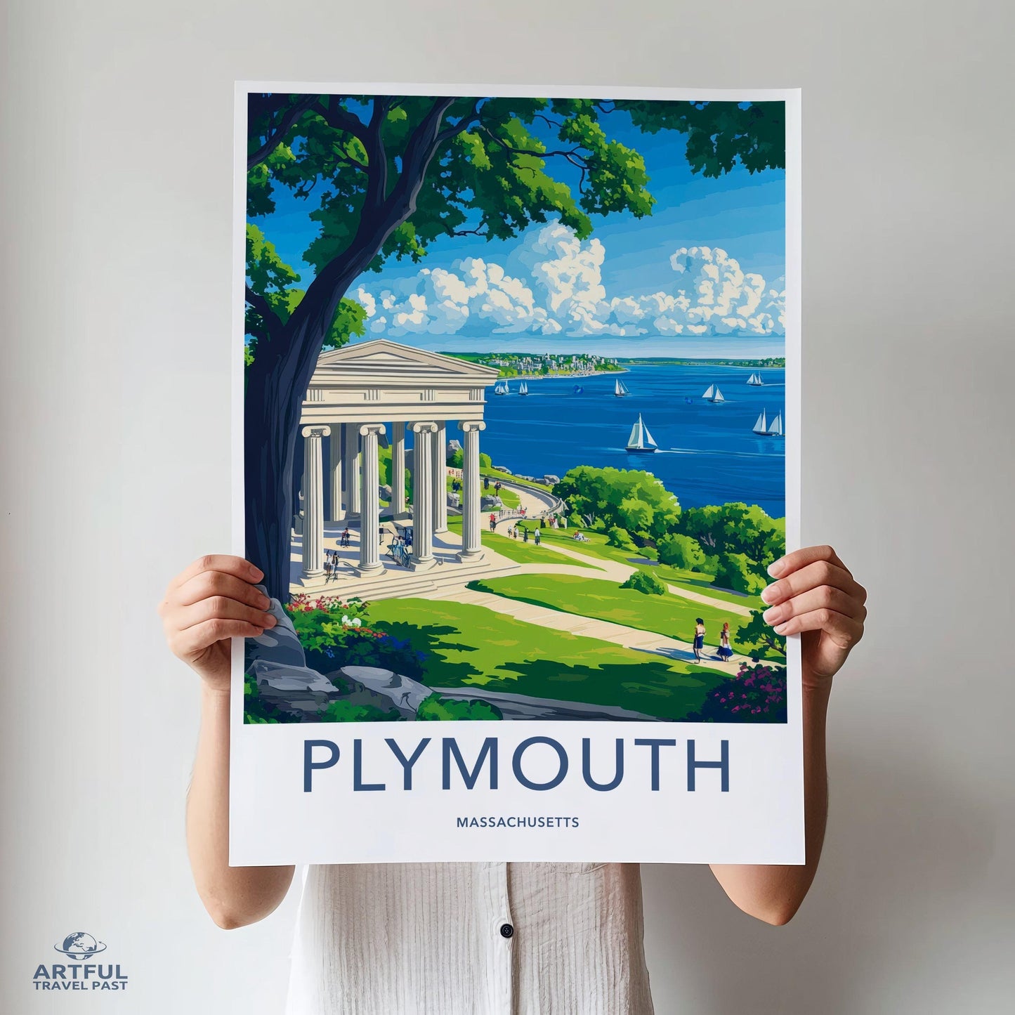 Plymouth Poster | Massachusetts Wall Art | America Decor