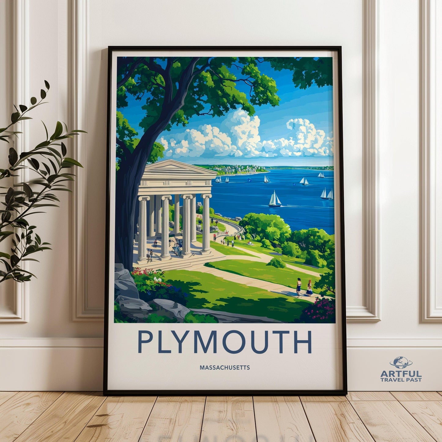 Plymouth Poster | Massachusetts Wall Art | America Decor