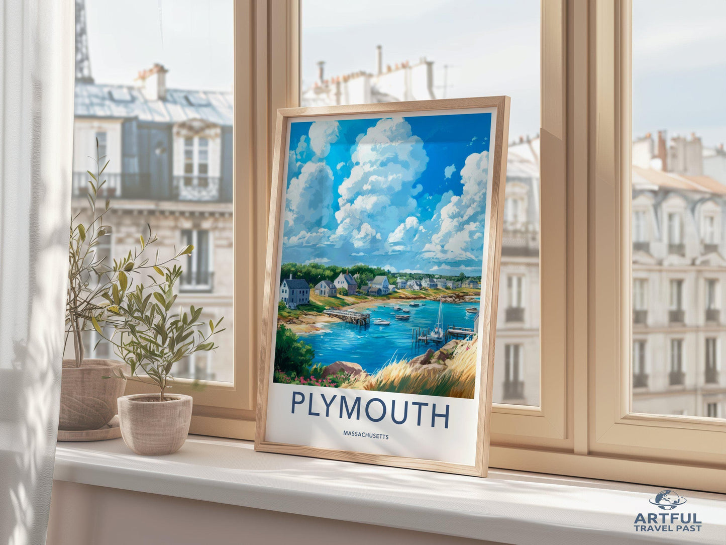 Plymouth Poster | Massachusetts Wall Art | America Decor