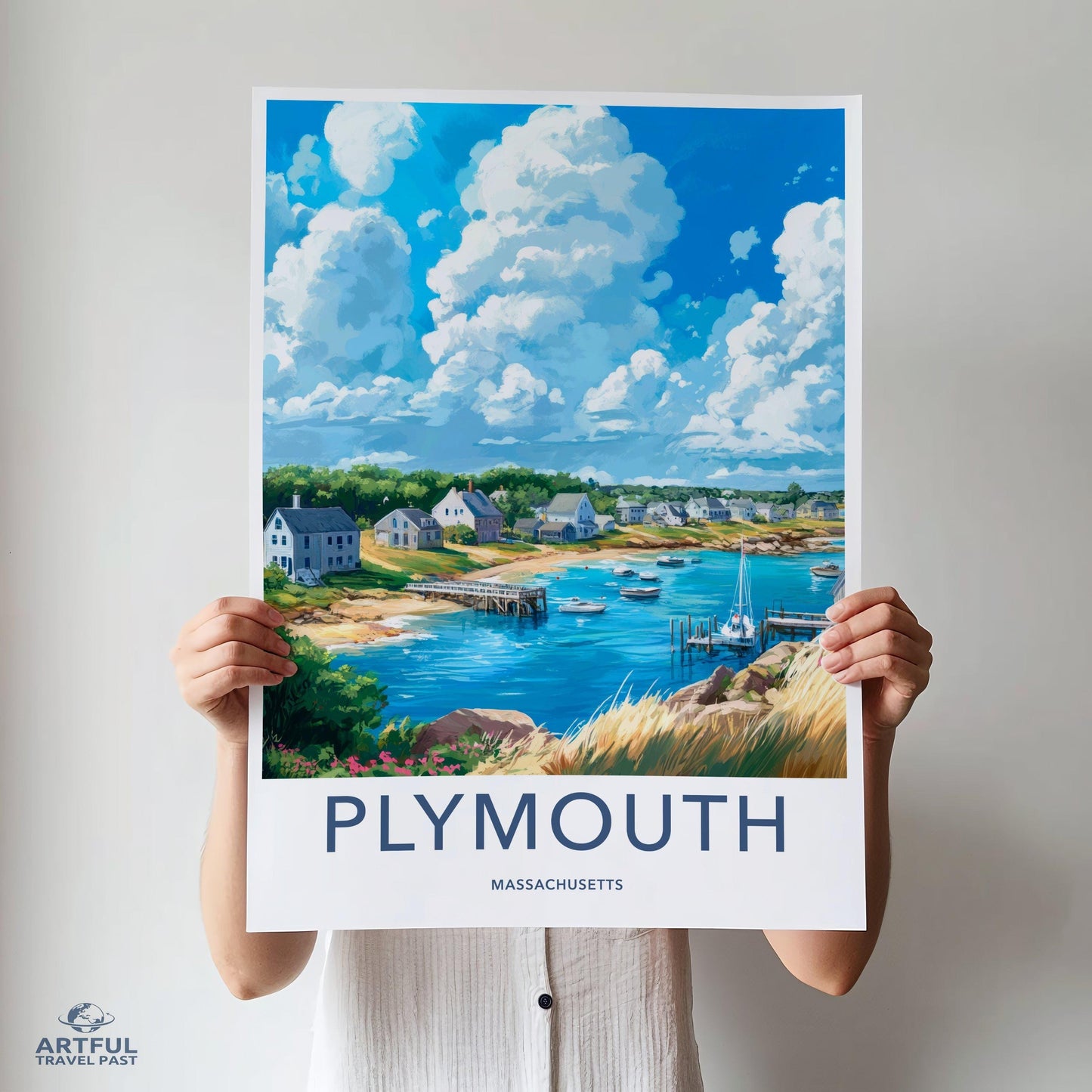 Plymouth Poster | Massachusetts Wall Art | America Decor
