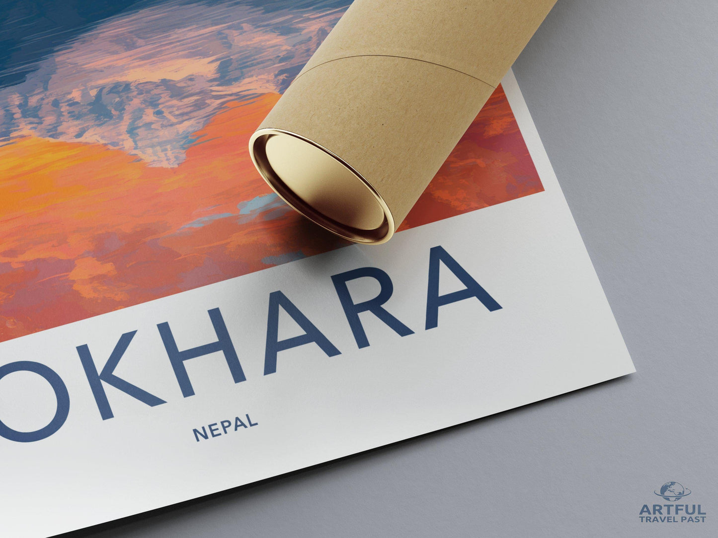 Pokhara Poster | Nepal Wall Art | South Asia Decor