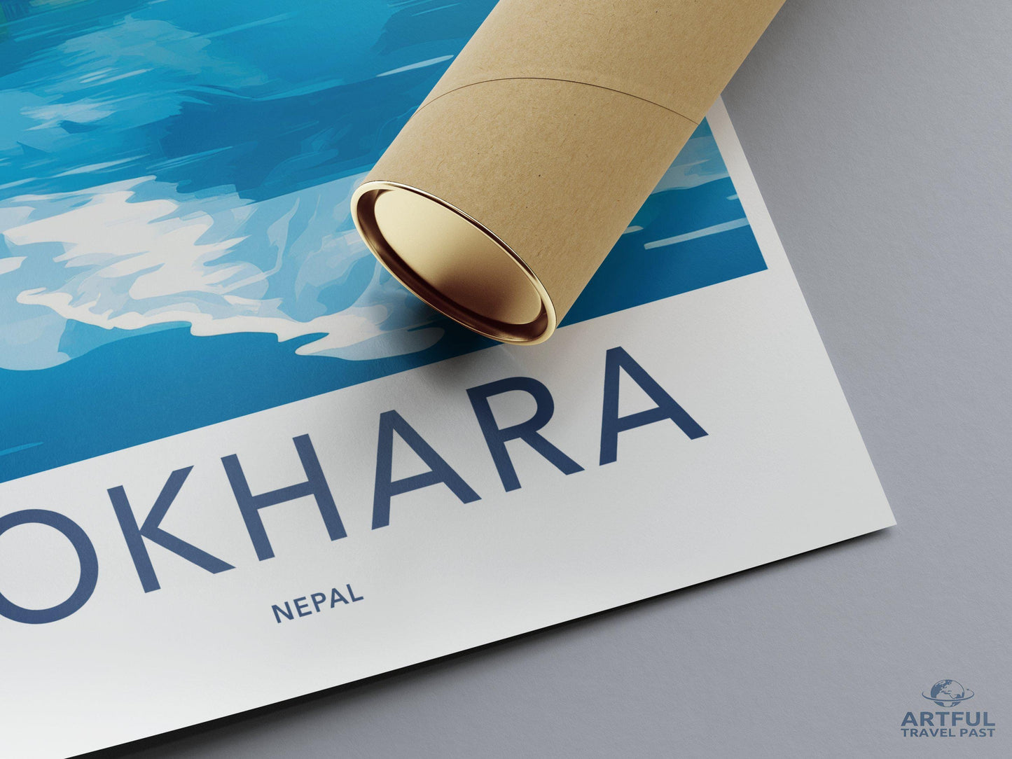 Pokhara Poster | Nepal Wall Art | South Asia Decor