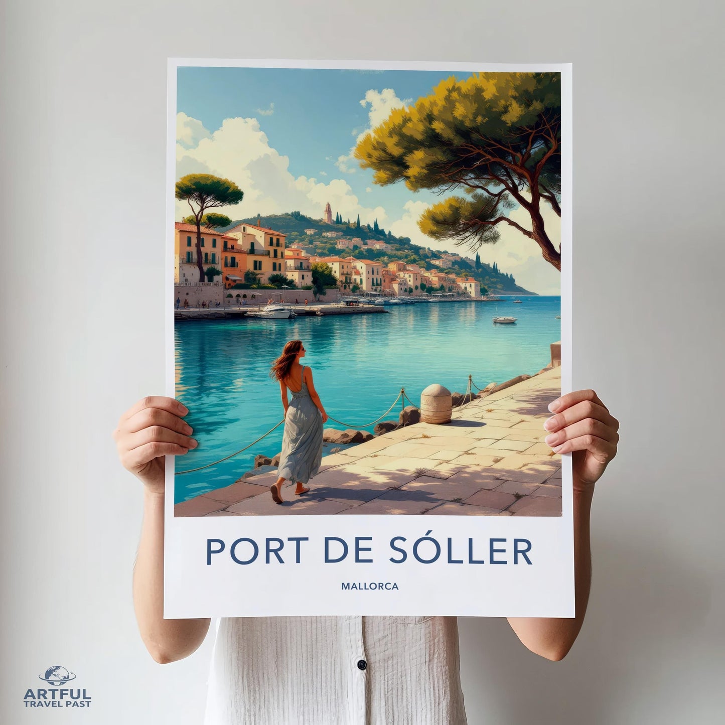 Port de Sóller Poster - Mallorca Travel Art