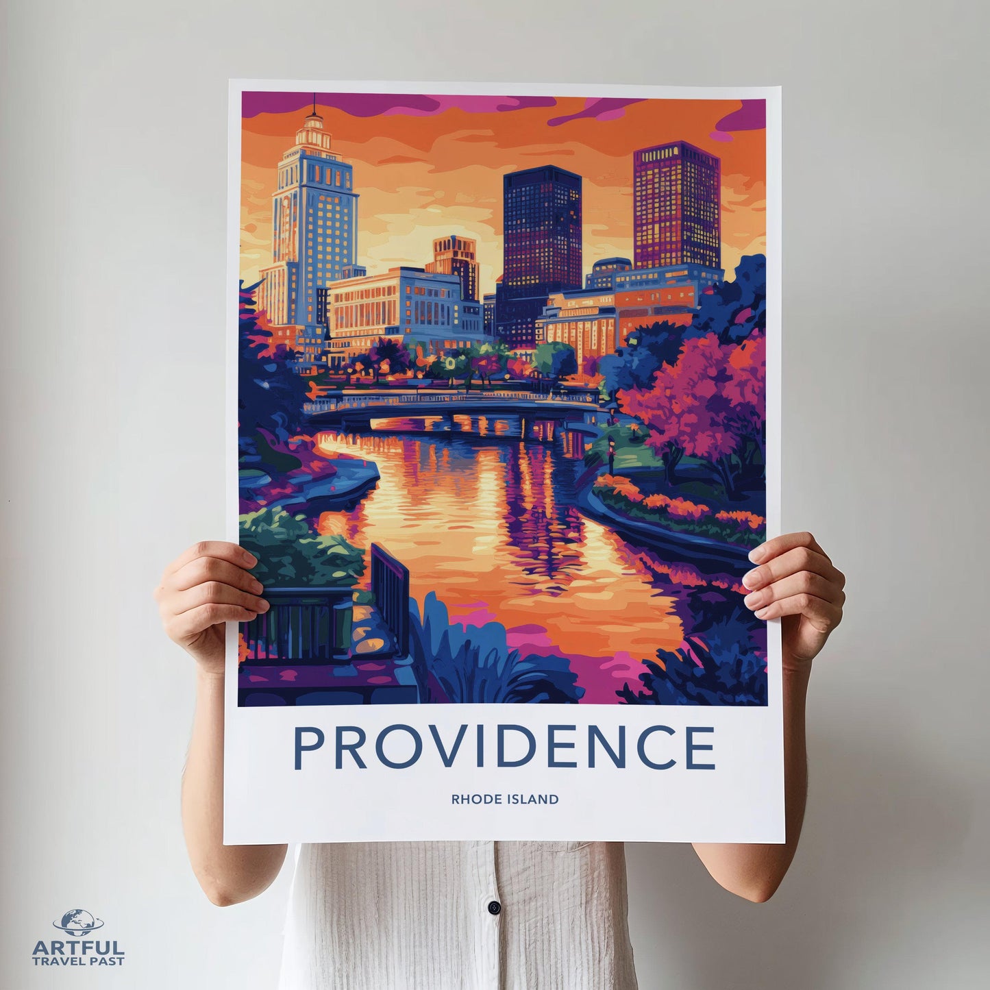 Providence Poster | Rhode Island Wall Art | America Decor