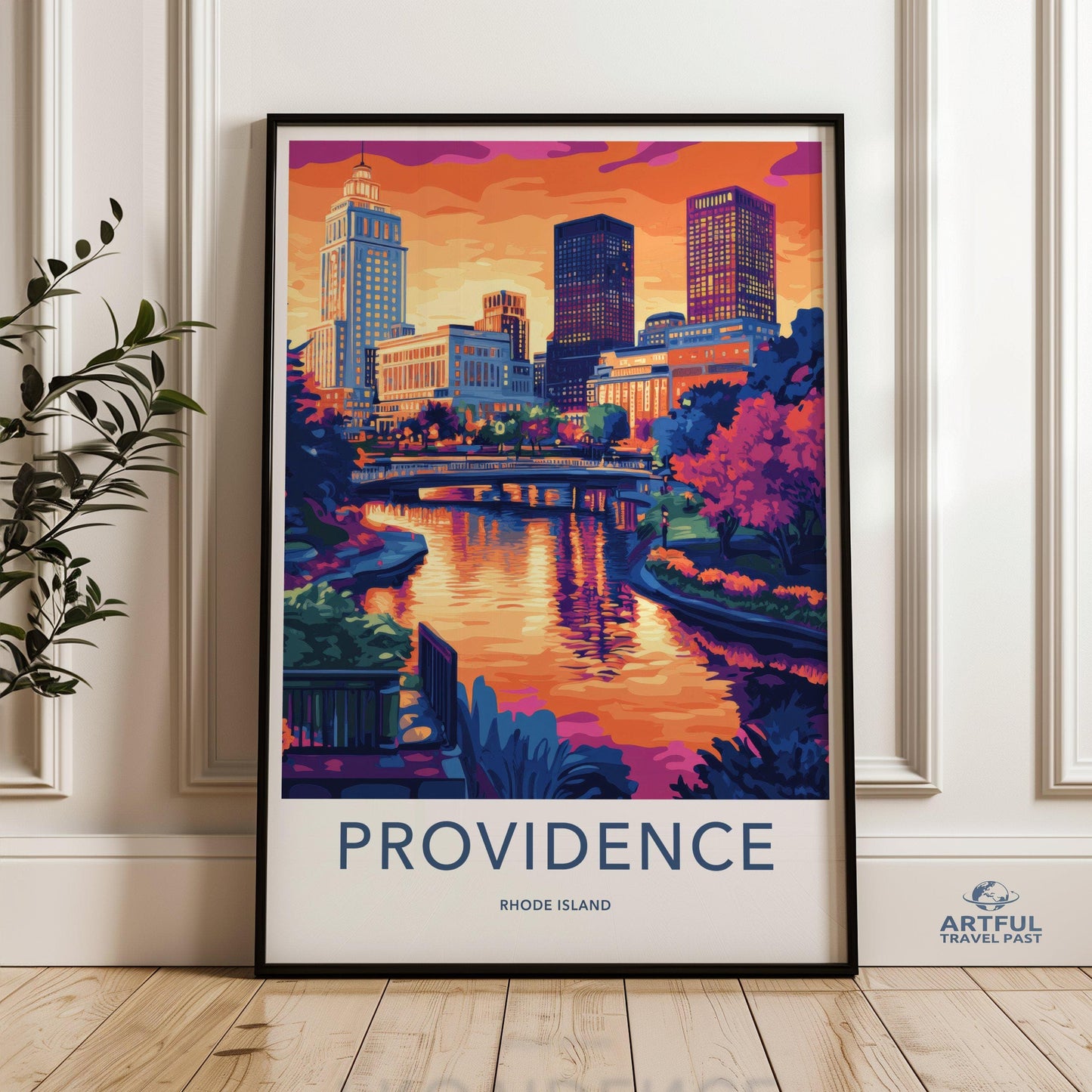 Providence Poster | Rhode Island Wall Art | America Decor