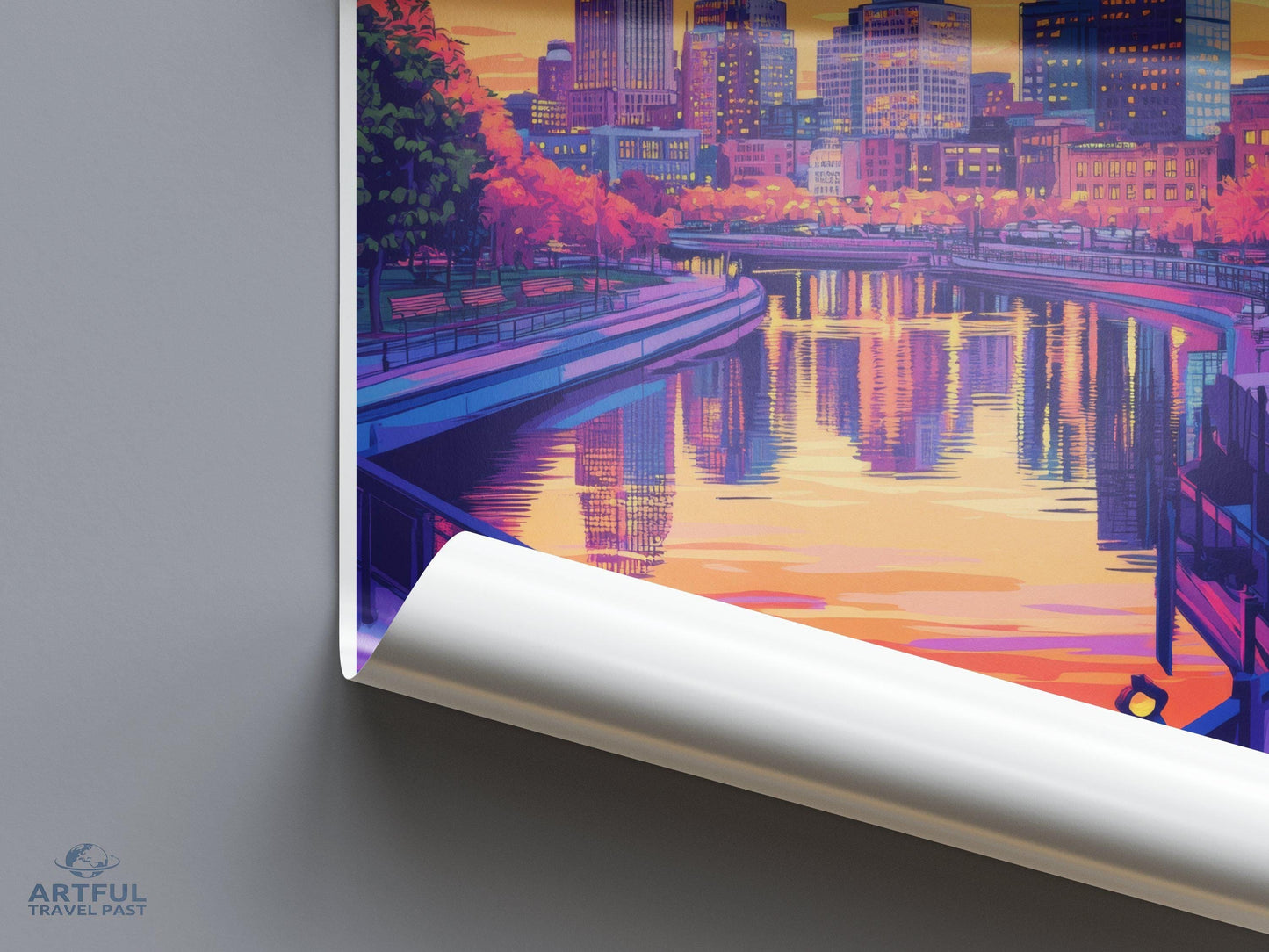 Providence Poster | Rhode Island Wall Art | America Decor