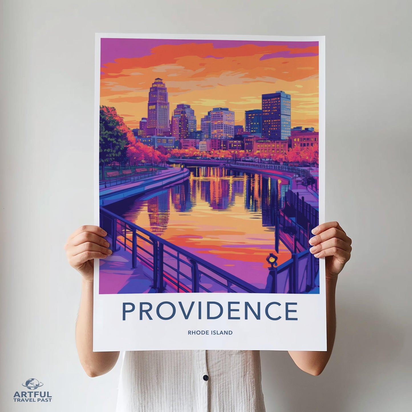 Providence Poster | Rhode Island Wall Art | America Decor