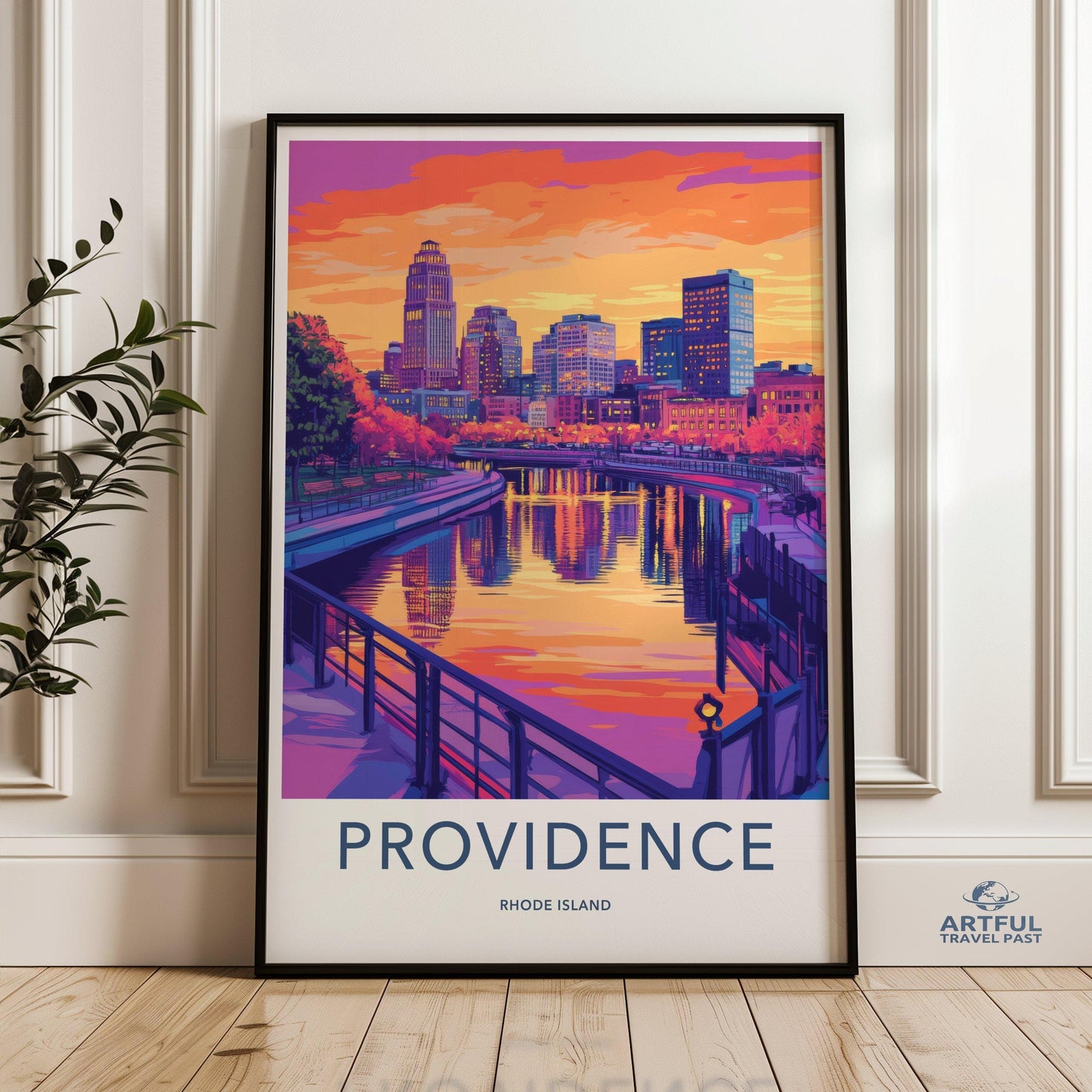 Providence Poster | Rhode Island Wall Art | America Decor