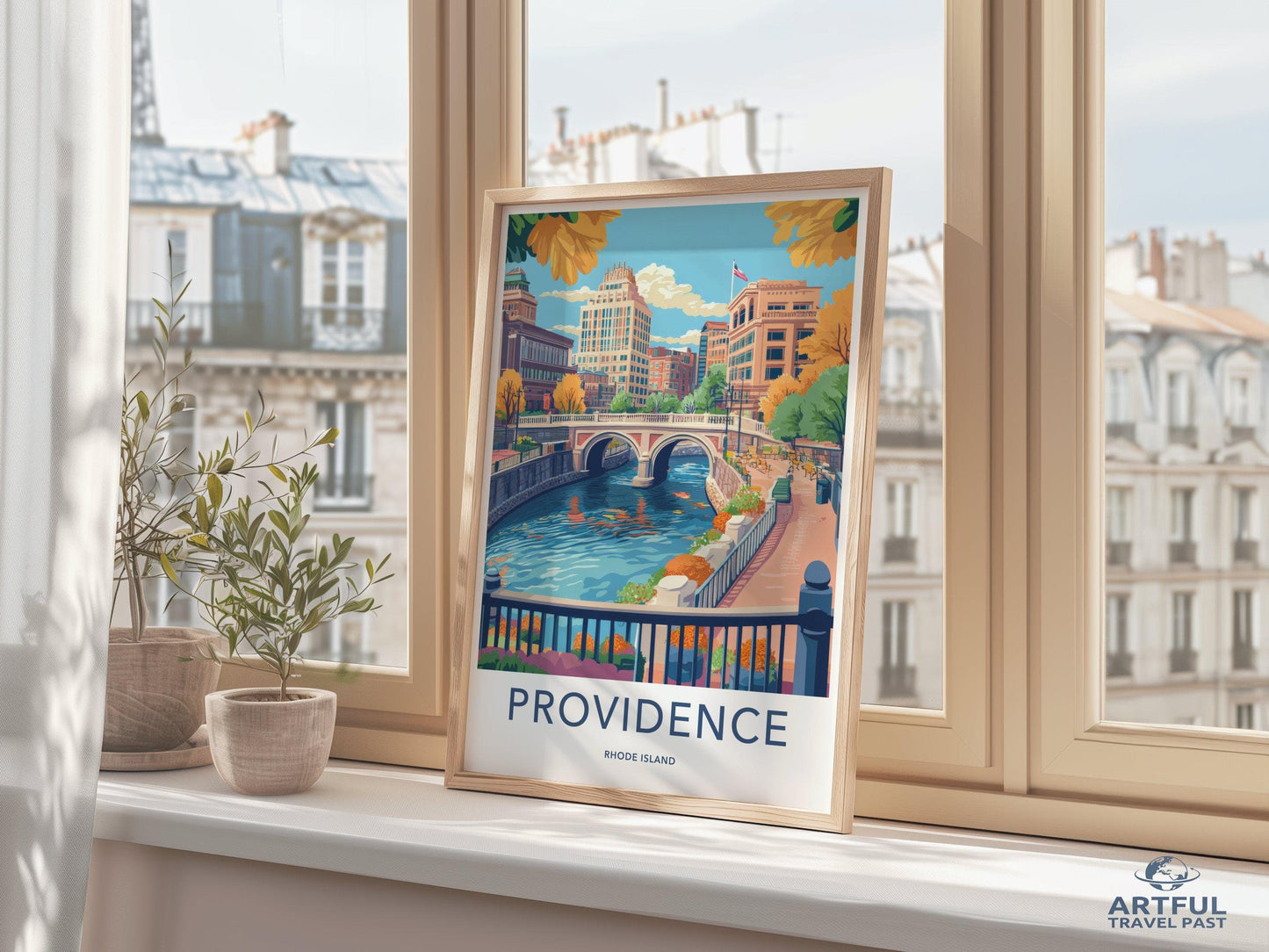 Providence Poster | Rhode Island Wall Art | America Decor