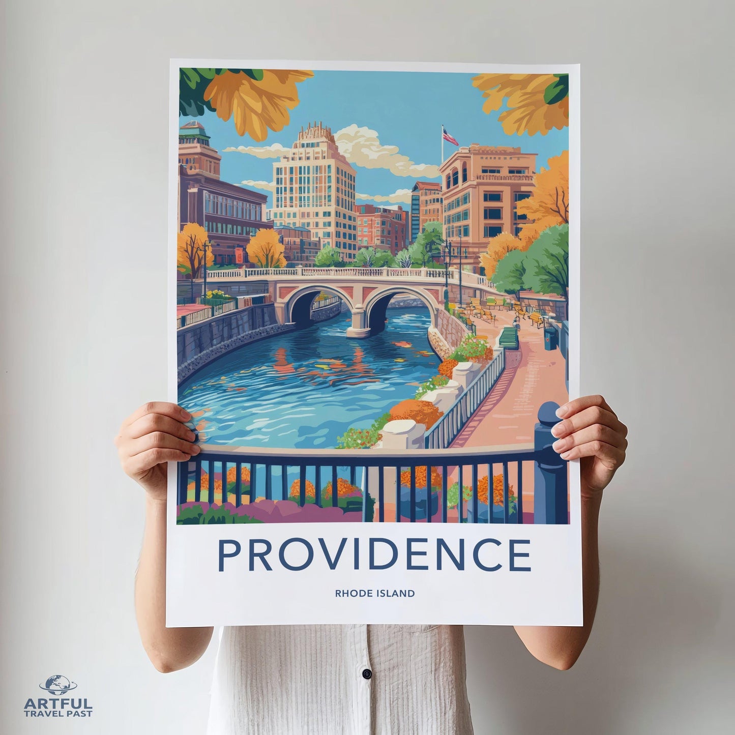 Providence Poster | Rhode Island Wall Art | America Decor