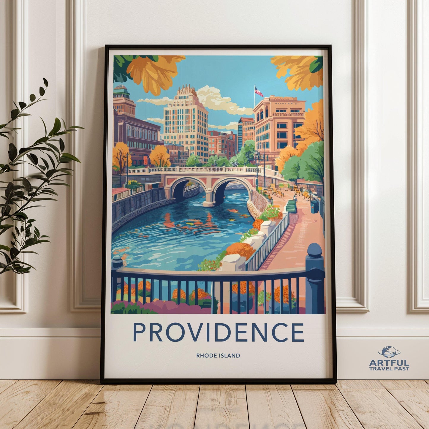 Providence Poster | Rhode Island Wall Art | America Decor