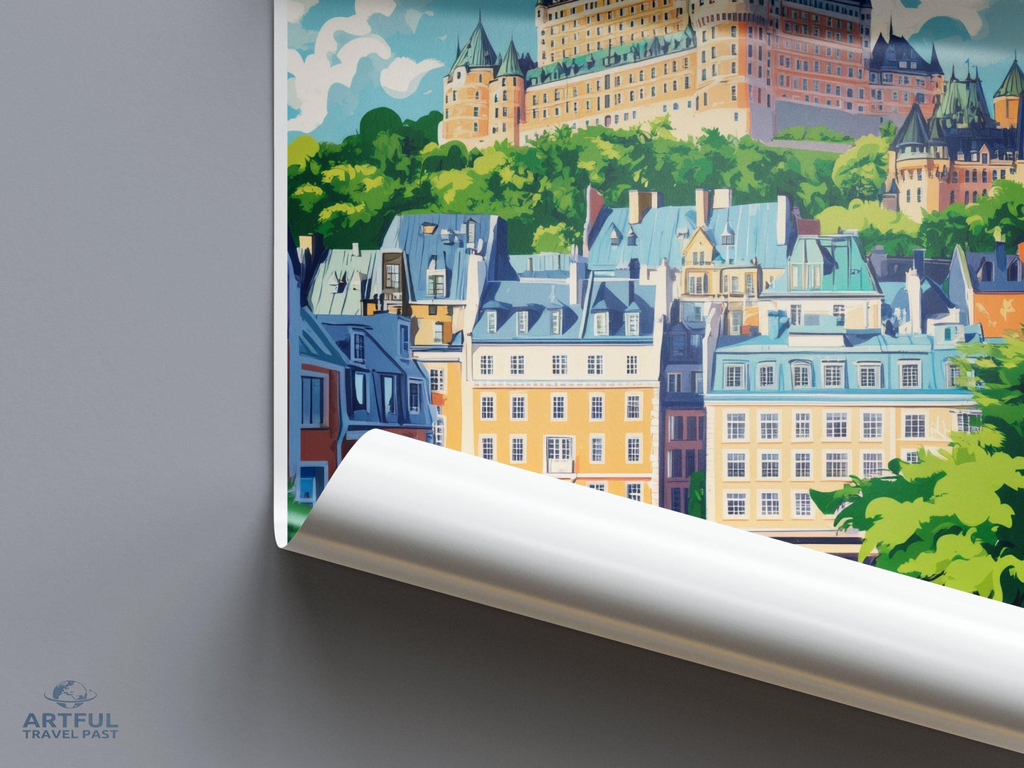 Quebec City Poster | Canada Wall Art | North America Decor