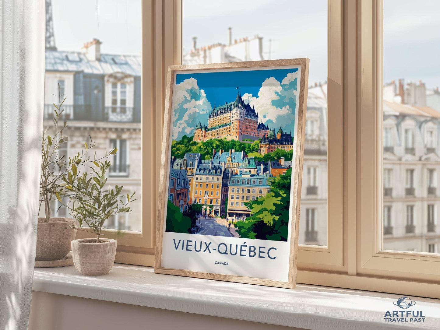 Quebec City Poster | Canada Wall Art | North America Decor