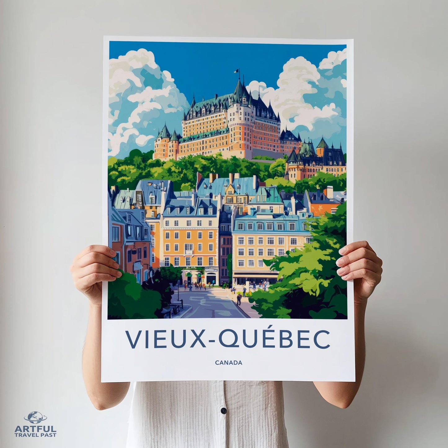 Quebec City Poster | Canada Wall Art | North America Decor