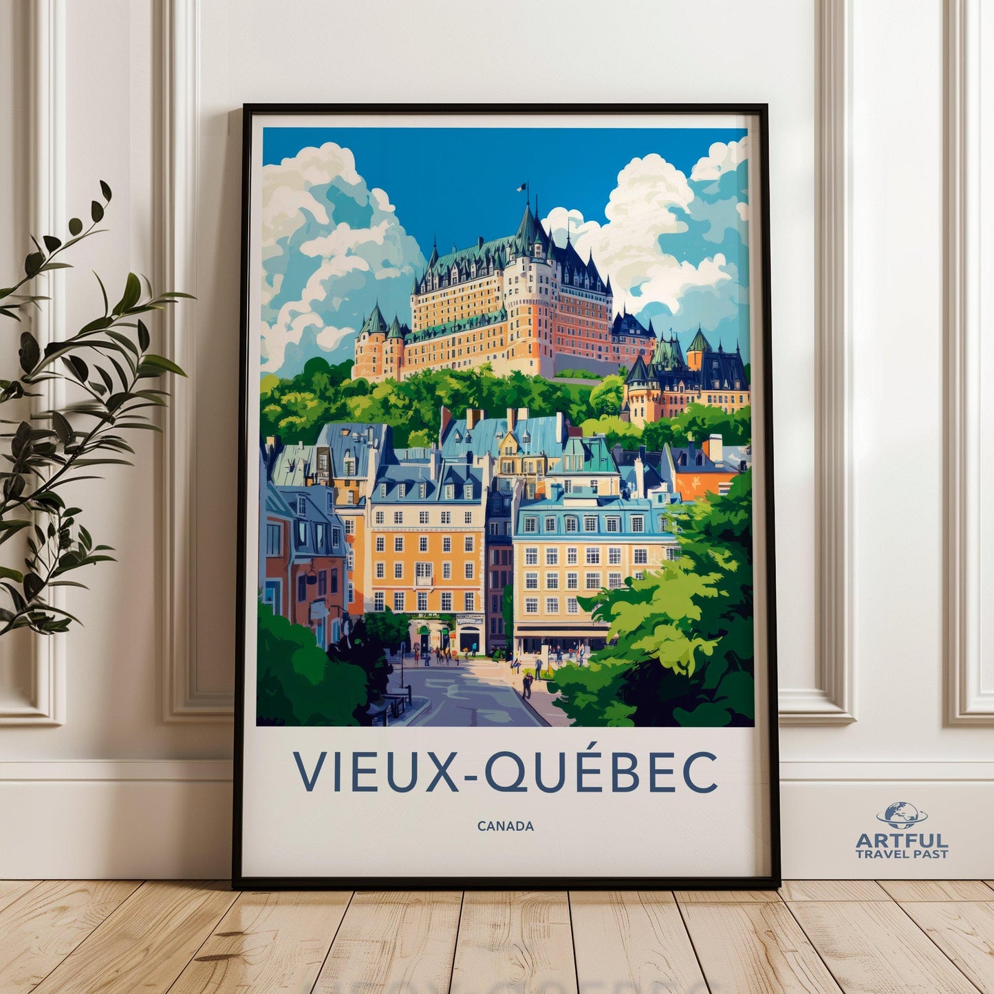 Quebec City Poster | Canada Wall Art | North America Decor