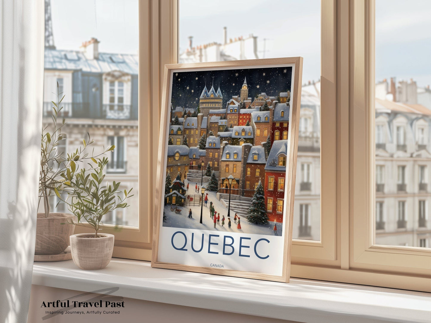 Quebec Poster | Canada Wall Art | North America Decor