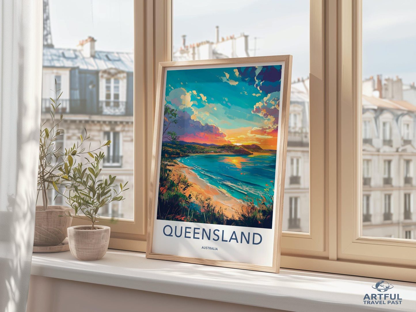 Queensland Poster | Australia Wall Art | Oceania Decor