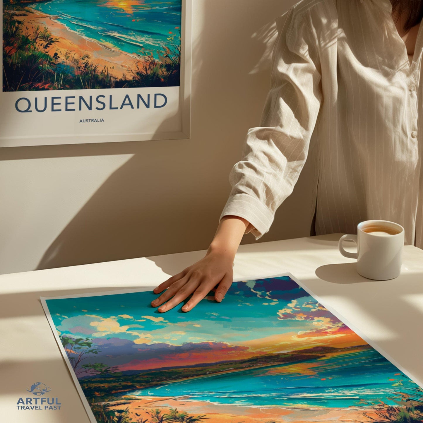 Queensland Poster | Australia Wall Art | Oceania Decor