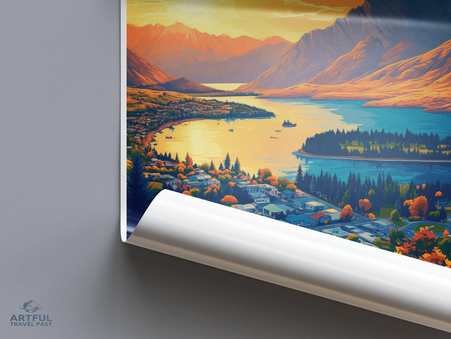 Queenstown Poster - New Zealand Wall Art