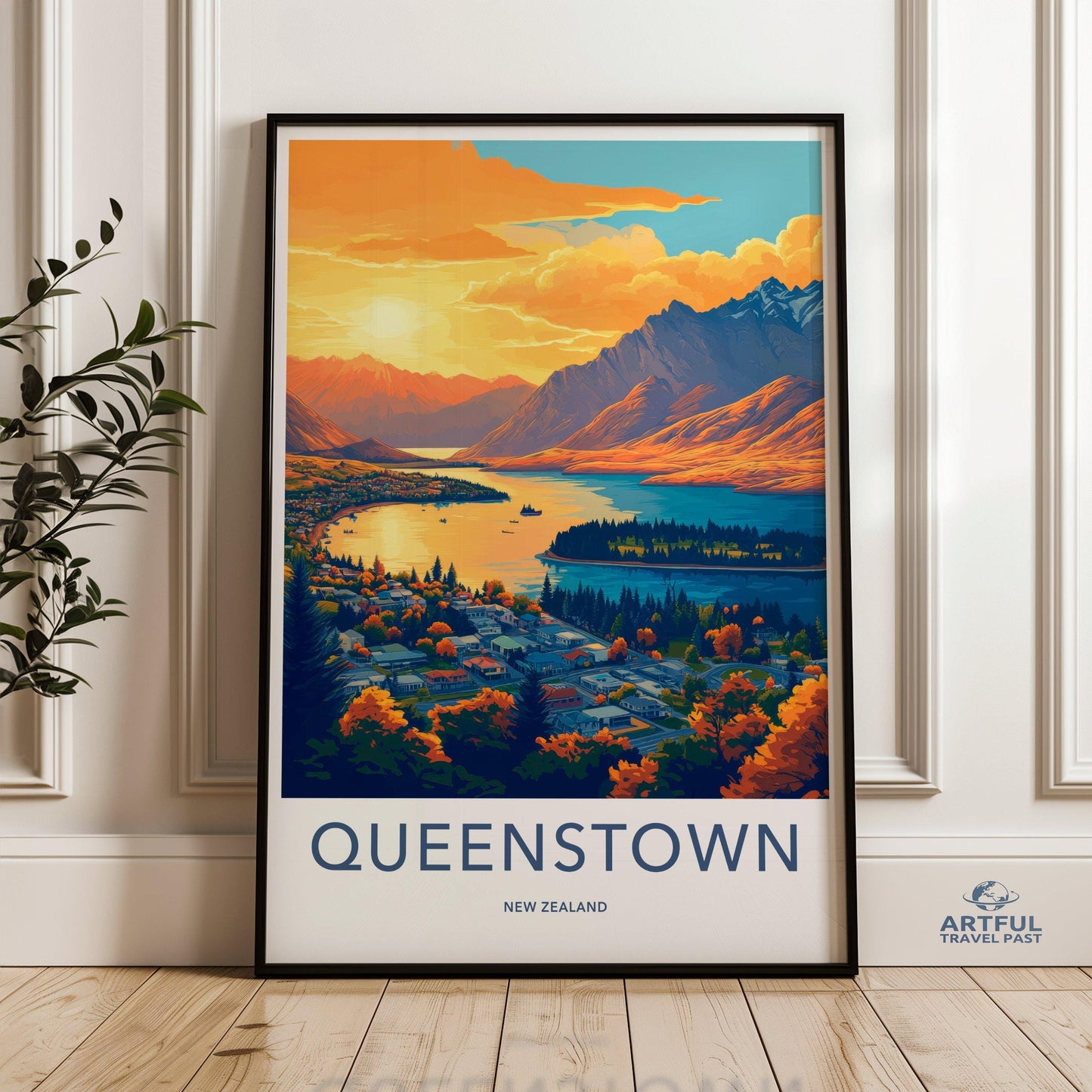 Queenstown Poster - New Zealand Wall Art