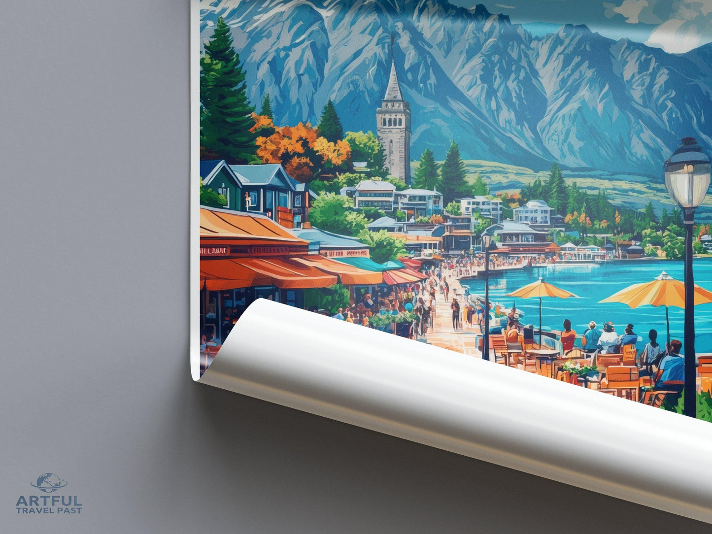Queenstown Poster - New Zealand Wall Art