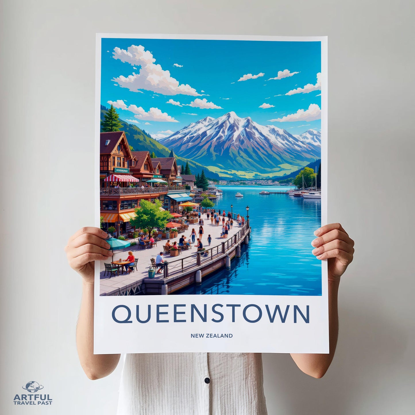 Queenstown Poster - New Zealand Wall Art