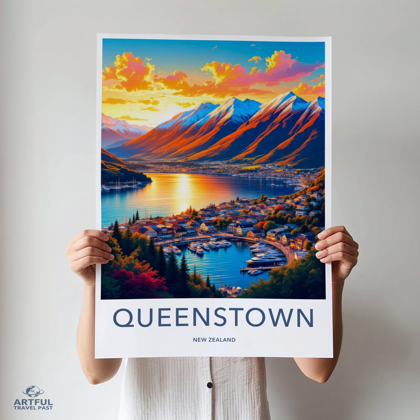 Queenstown Poster - New Zealand Wall Art