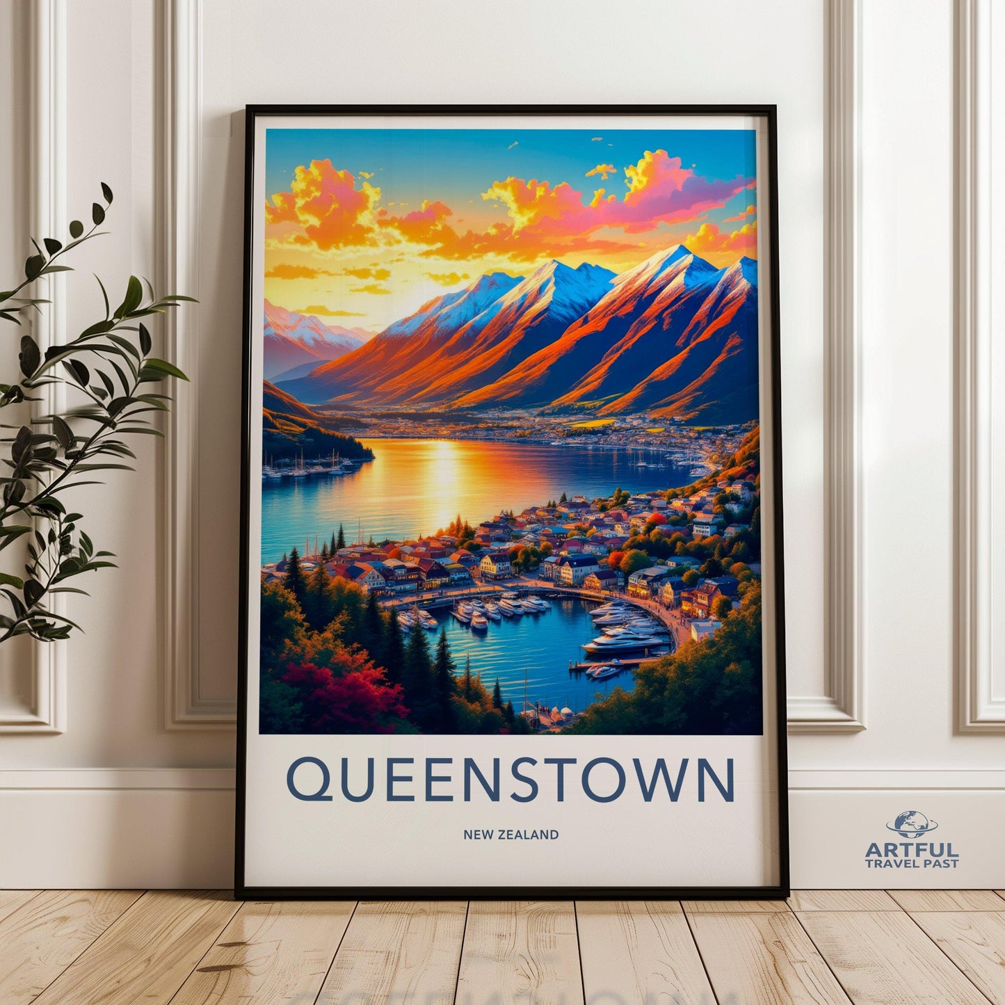 Queenstown Poster - New Zealand Wall Art