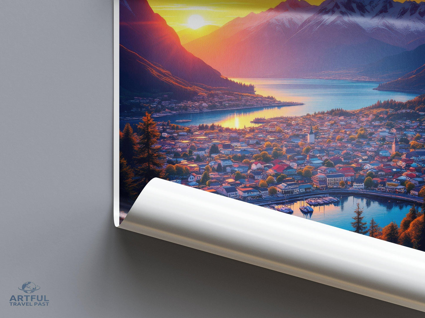 Queenstown Poster - New Zealand Wall Art