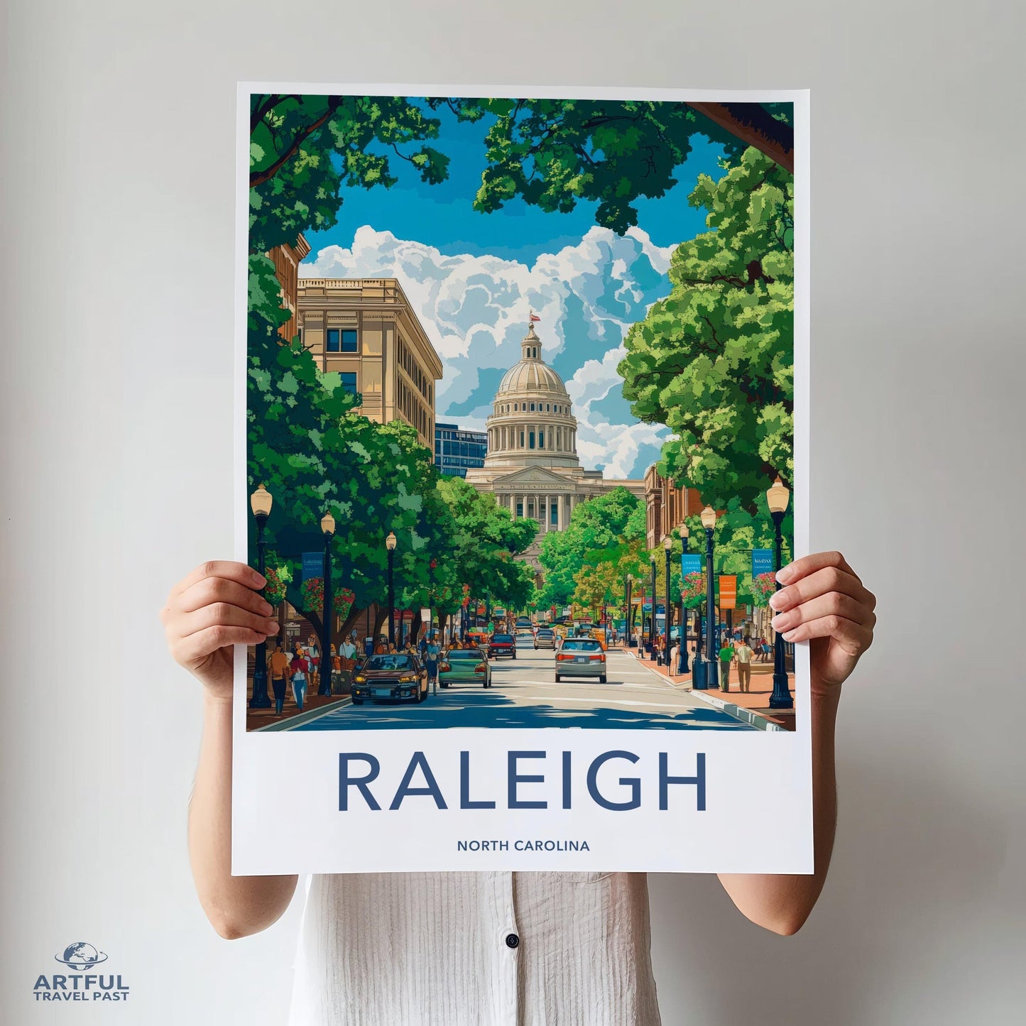 Raleigh Poster - NC Wall Art