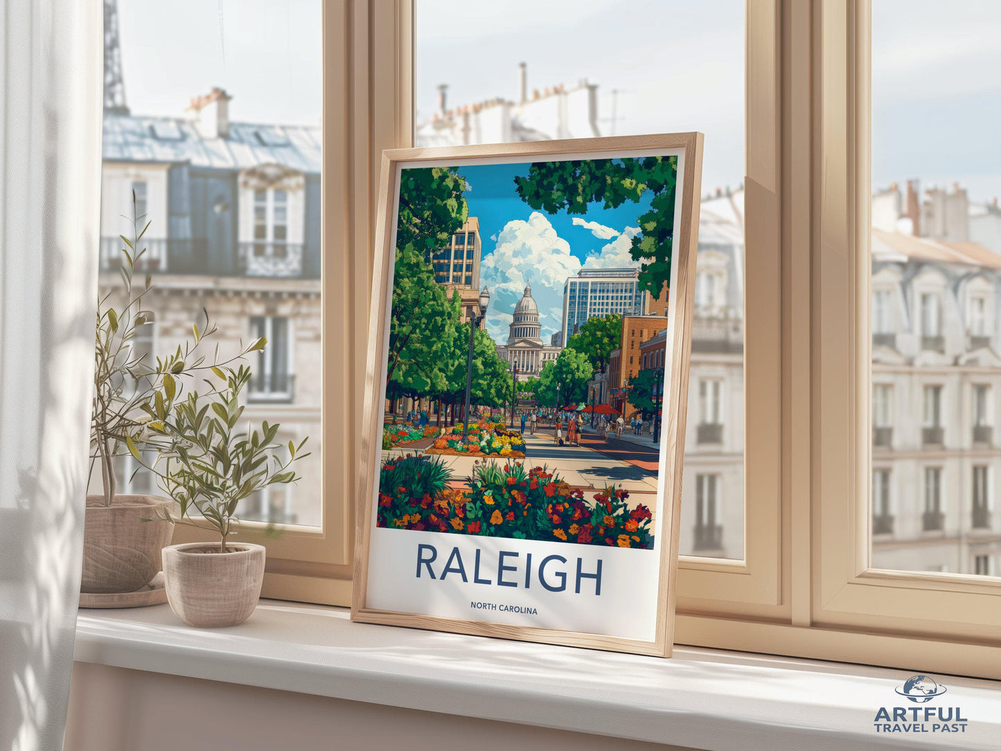 Raleigh Poster - North Carolina Wall Art