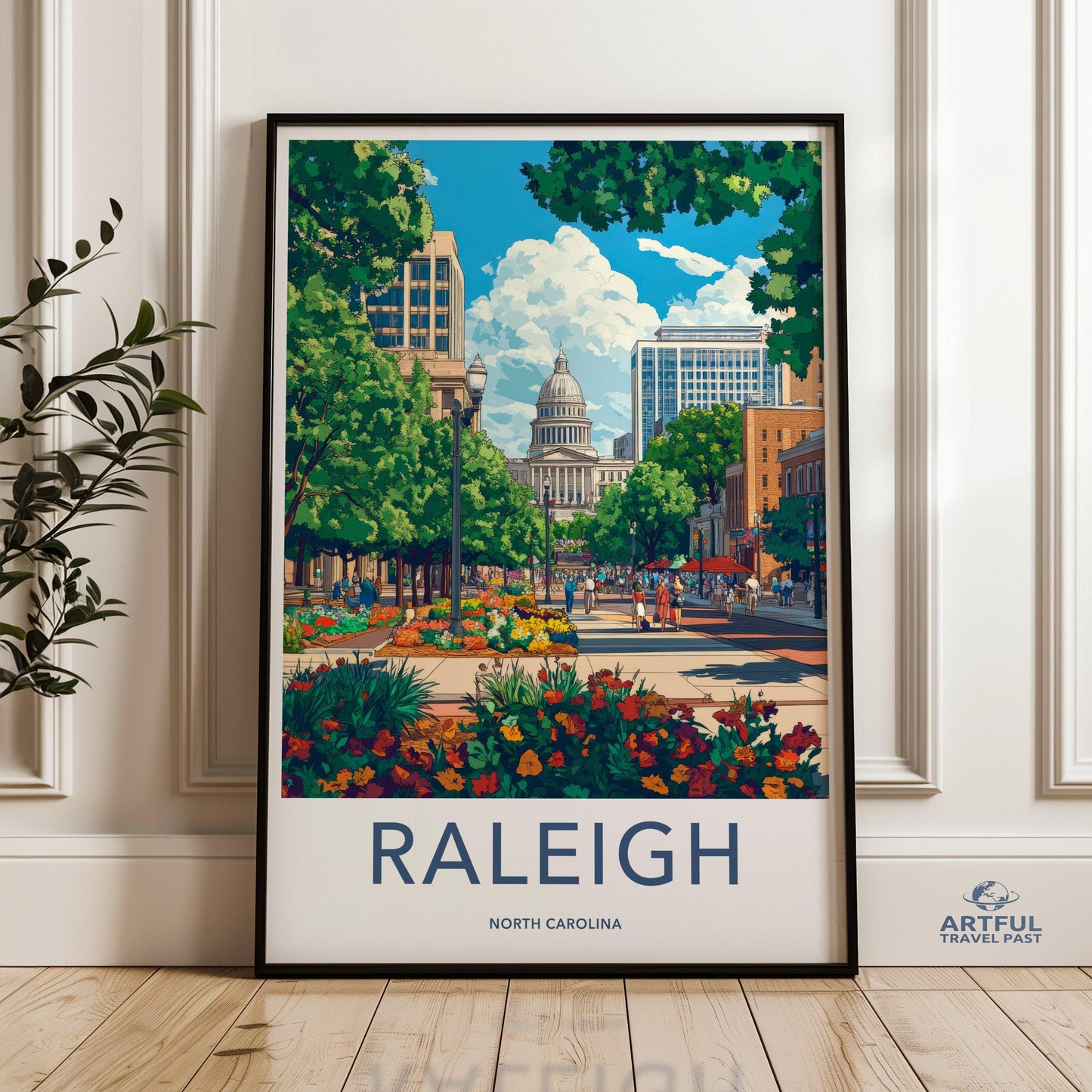 Raleigh Poster - North Carolina Wall Art