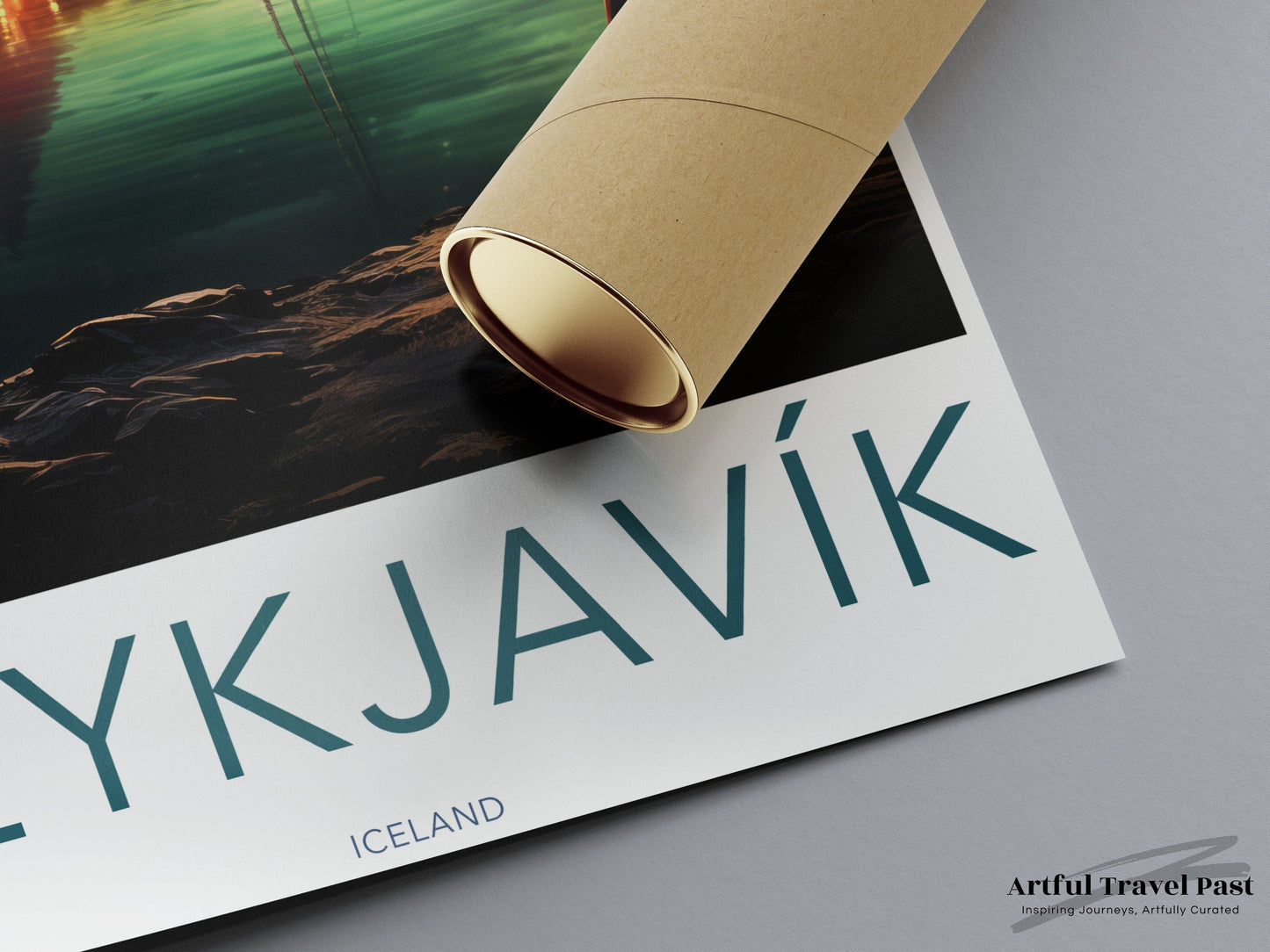 Reykjavik Poster | Aurora Borealis | Iceland Wall Art