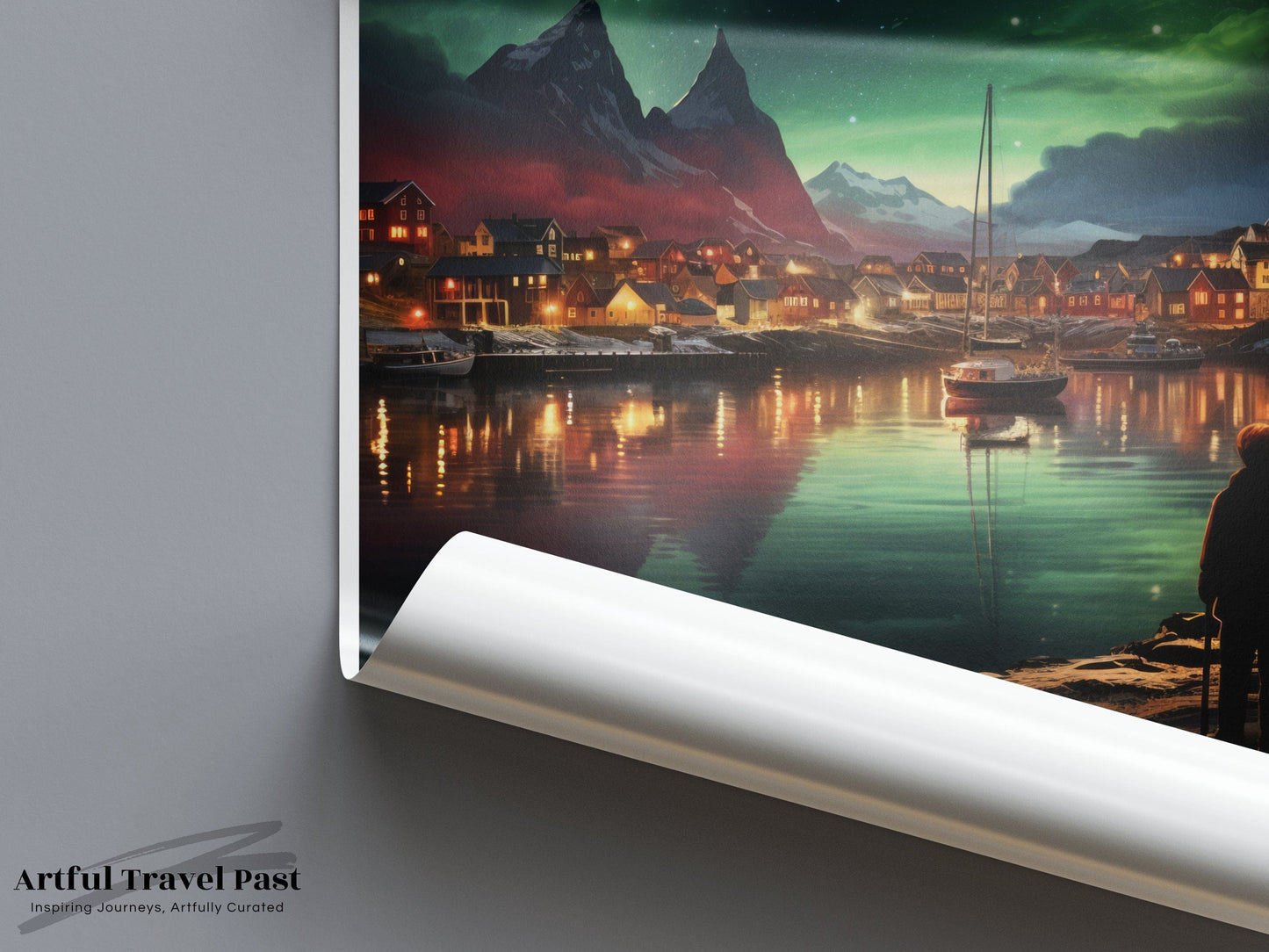 Reykjavik Poster | Aurora Borealis | Iceland Wall Art