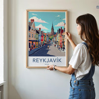 Reykjavik Poster - Iceland Wall Art