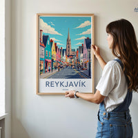 Reykjavik Poster - Iceland Wall Art