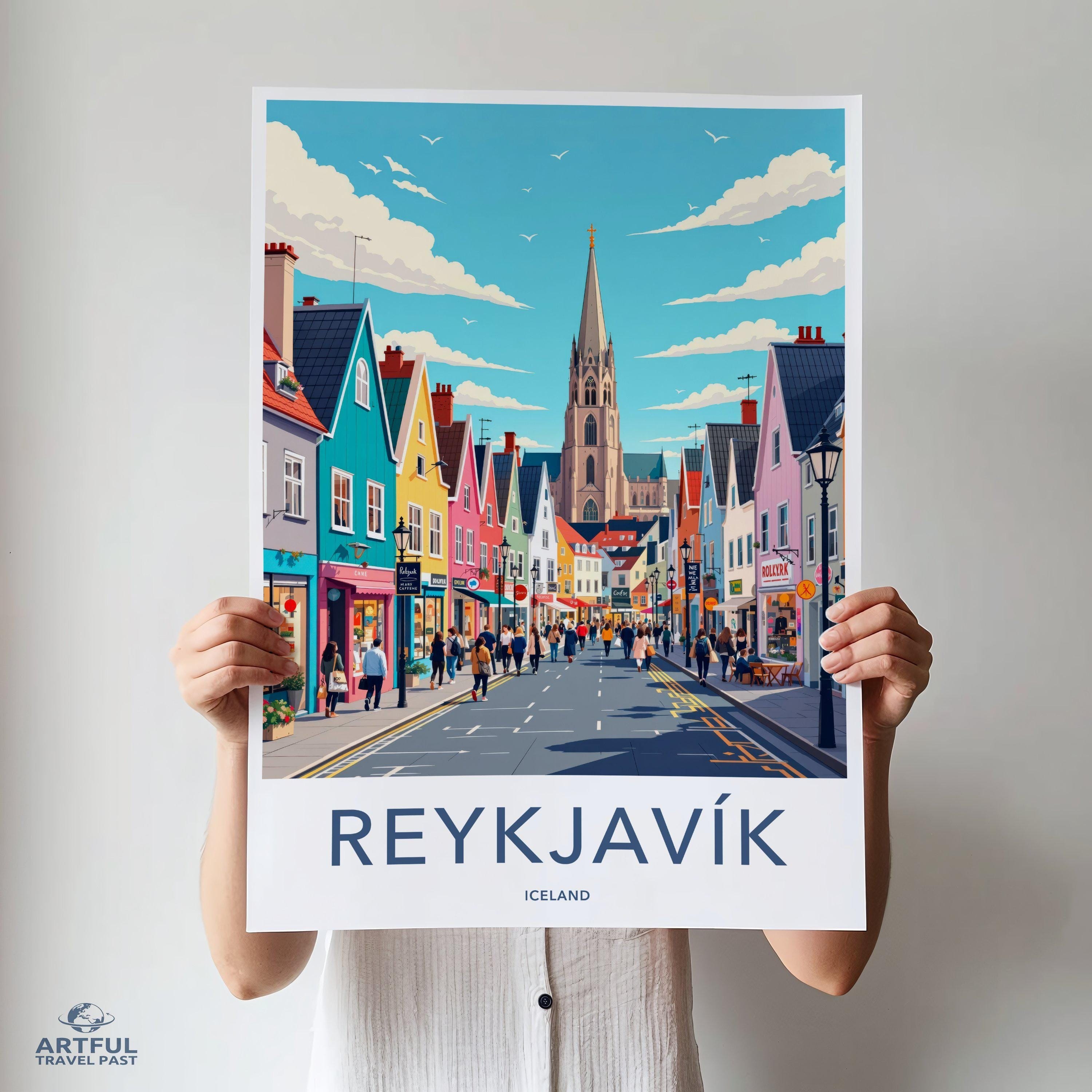 Reykjavik Poster - Iceland Wall Art