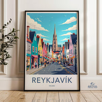 Reykjavik Poster - Iceland Wall Art