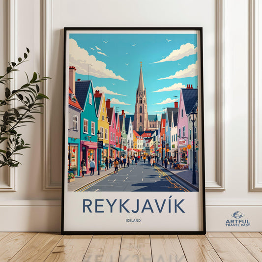 Reykjavik Poster - Iceland Wall Art