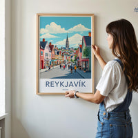 Reykjavik Poster - Iceland Wall Art