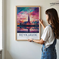 Reykjavik Poster - Iceland Wall Art