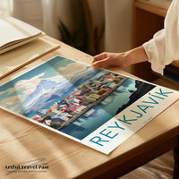 Reykjavik Poster - Iceland Wall Art