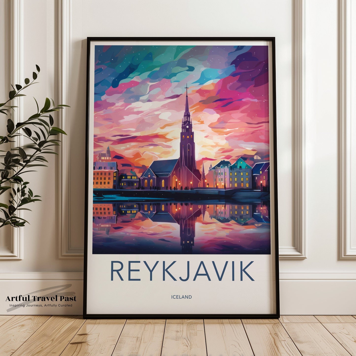 Reykjavik Poster | Iceland Wall Art | Nordic Artwork