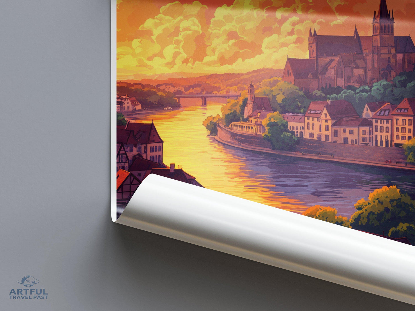 Rheinberg Poster | Germany Wall Art | Europe Decor
